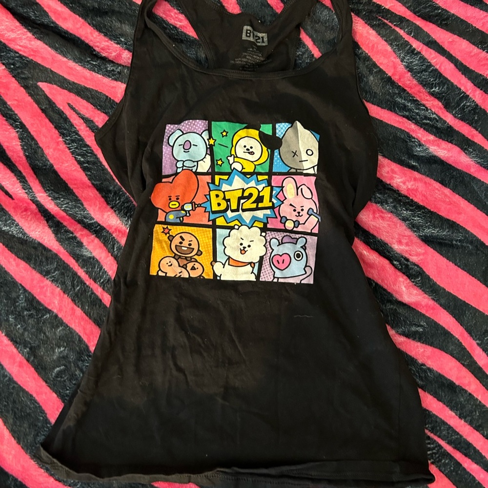 Black bts character shirt